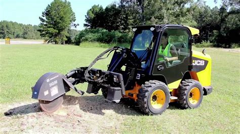 how to use a stump grinder on a skid steer|skid steer mounted tree grinder.